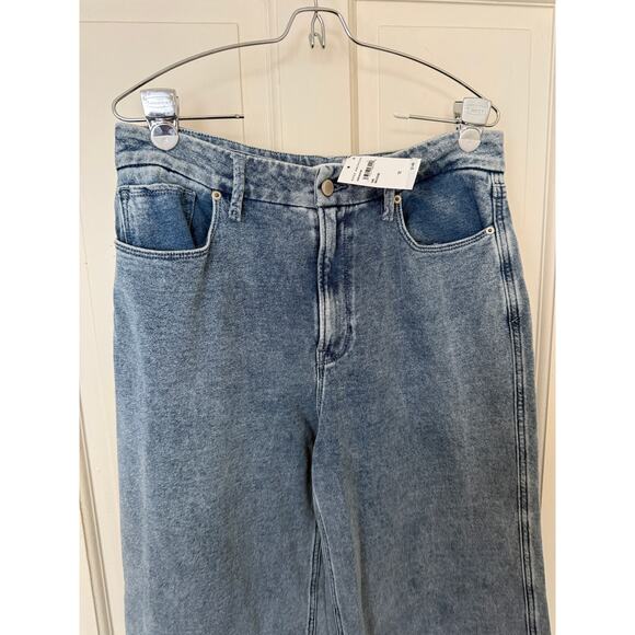 Good American Jeanius Good Skate Indigo Sweatpants - size 12 - Picture 5 of 6